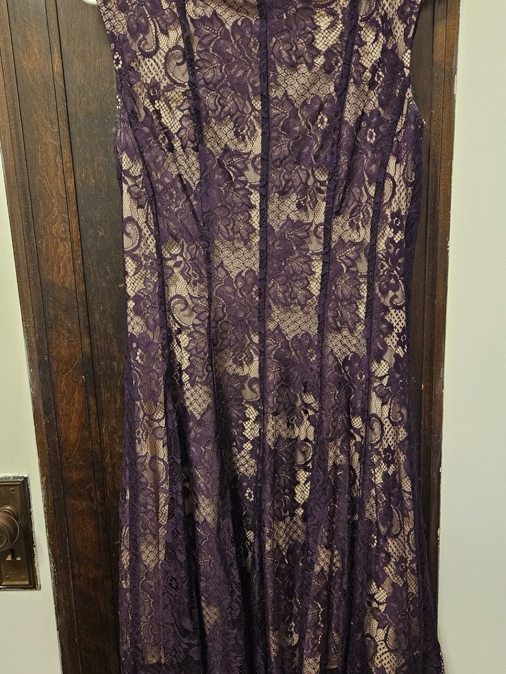 Elegant Purple Lace Dress